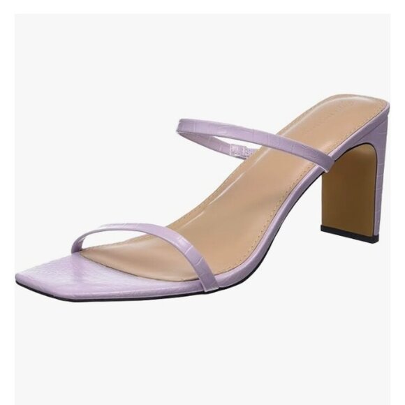 The Drop Women's Avery Square Toe Two Strap High Heeled Sandal - Picture 5 of 8